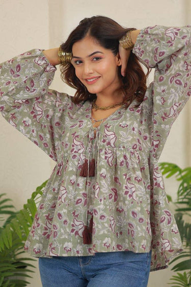 Block Printed Vintage Blouse